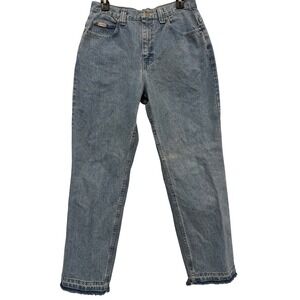 Vintage Riders Authentic Denim Women Light Wash Straight Leg Jeans Hem Size 12